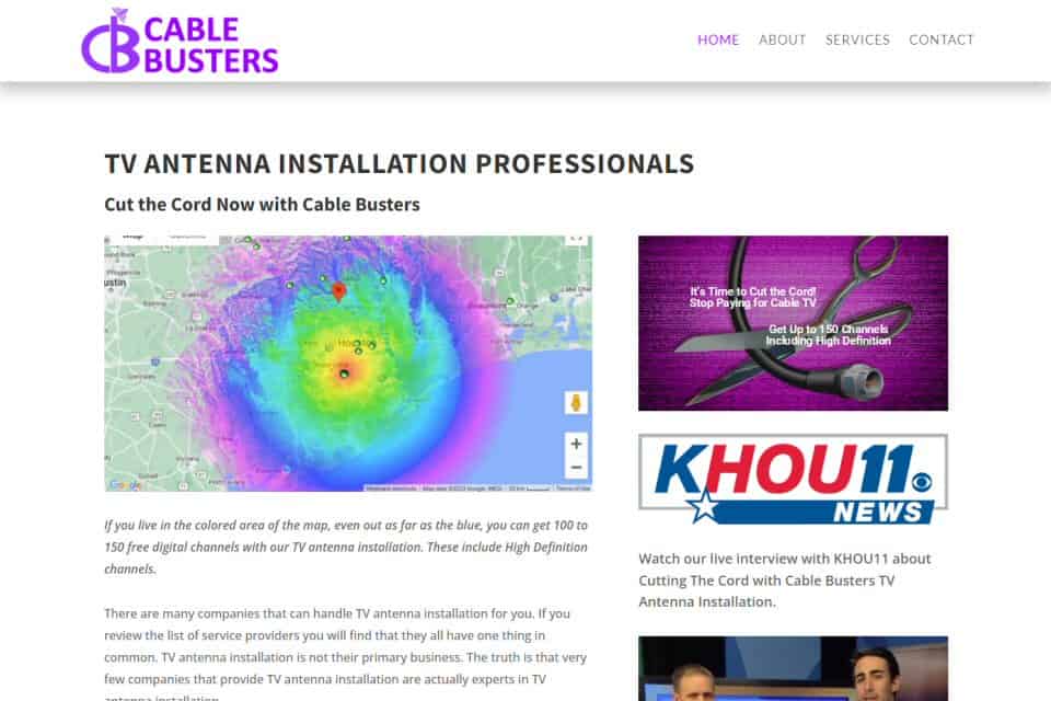 Cable Busters TV Antenna Installation by Ancient Faith Adventures